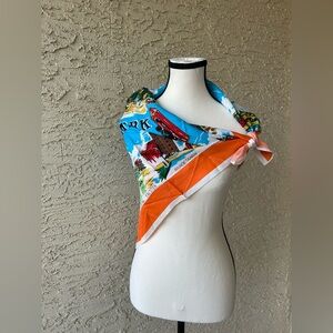 Vintage Denmark Colorful Scarf